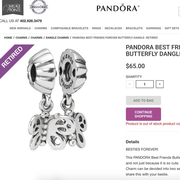 pandora friends forever butterfly charm pandora friends forever butterfly charm